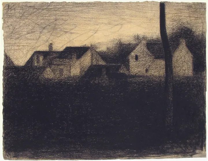 Landscape with Houses, by Georges Seurat