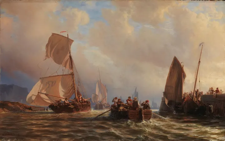 Kalastajien lähtö, by Henri Charles Stock
