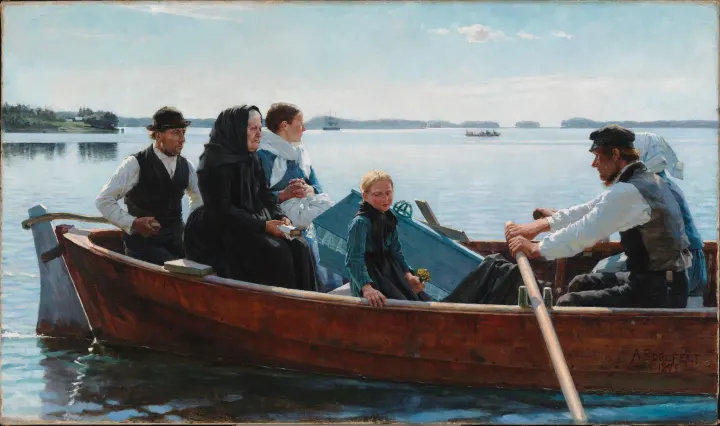 Albert Edelfelt, Conveying the Child's Coffin (A Child's Funeral)