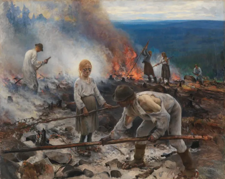 Under the Yoke (Burning the Brushwood), by Eero Järnefelt