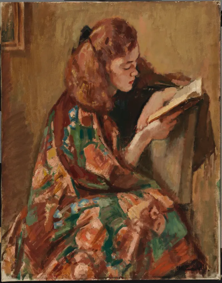 Girl Reading, by Magnus Enckell