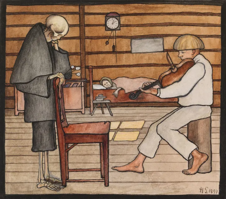 Death Listens, by Hugo Simberg