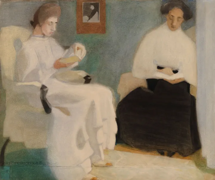 Girls Reading, by Helene Schjerfbeck