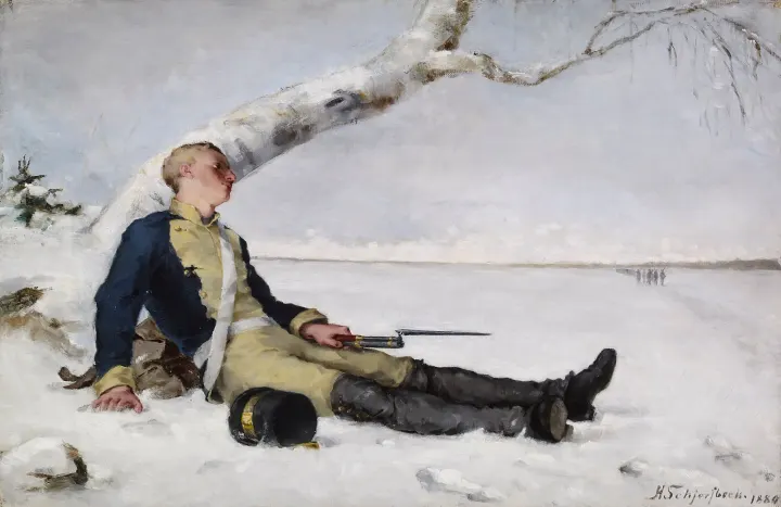 Wounded Warrior in the Snow, by Helene Schjerfbeck