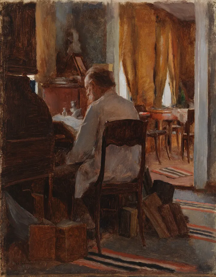 Carl Gustaf Swan at his Work Table, by Eero Järnefelt