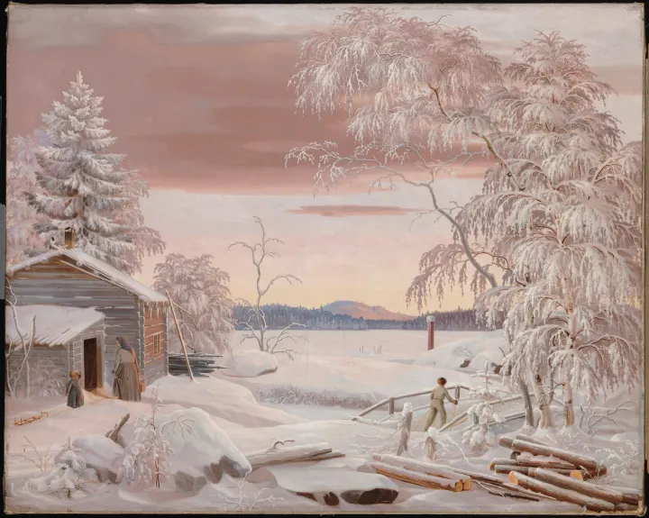 Winter Sunset in Savo Province, by Ferdinand von Wright
