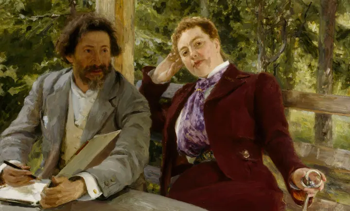 Double Portrait of Natalia Nordmann and Ilya Repin, by Ilja Repin
