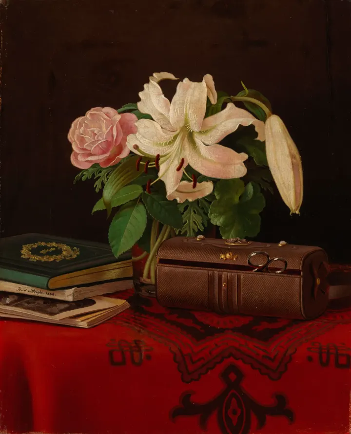 Still Life on a Lady's Worktable, by Ferdinand von Wright