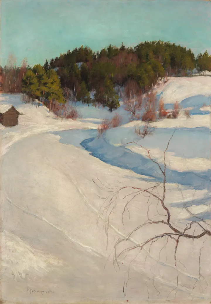 Winter Landscape, Myllykylä, by Pekka Halonen