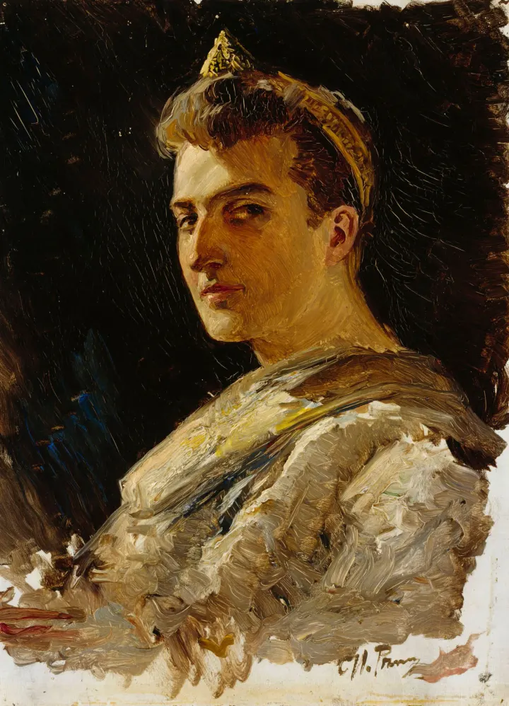 Man Wearing a Historical Costume with Tiara, by Ilja Repin