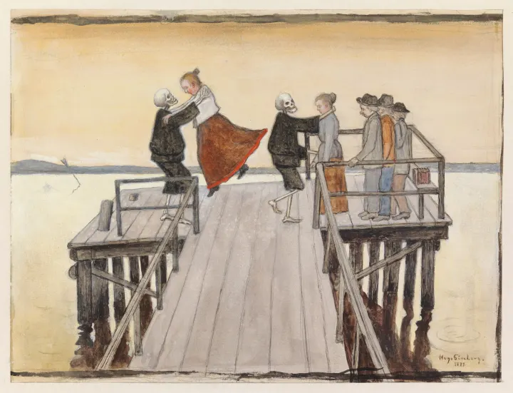 Dance on the Quay, by Hugo Simberg