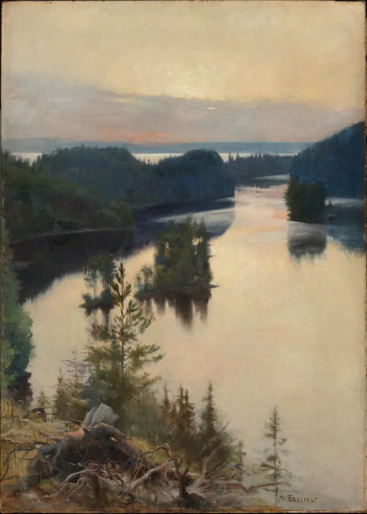 Kaukola Ridge at Sunset, by Albert Edelfelt