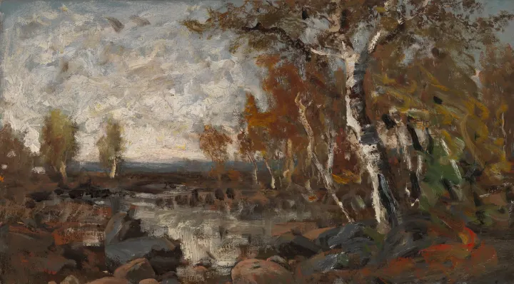 Birches by the Water, by Fanny Churberg