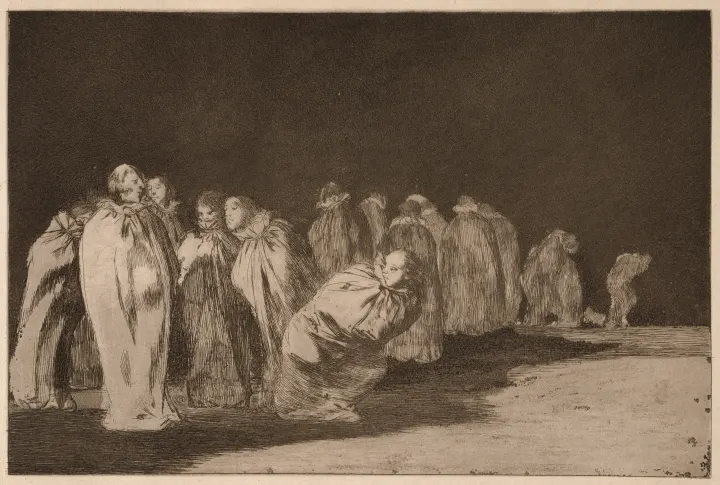 People in Sacks (Los ensacados), from the series Los Disparates, by Francisco de Goya