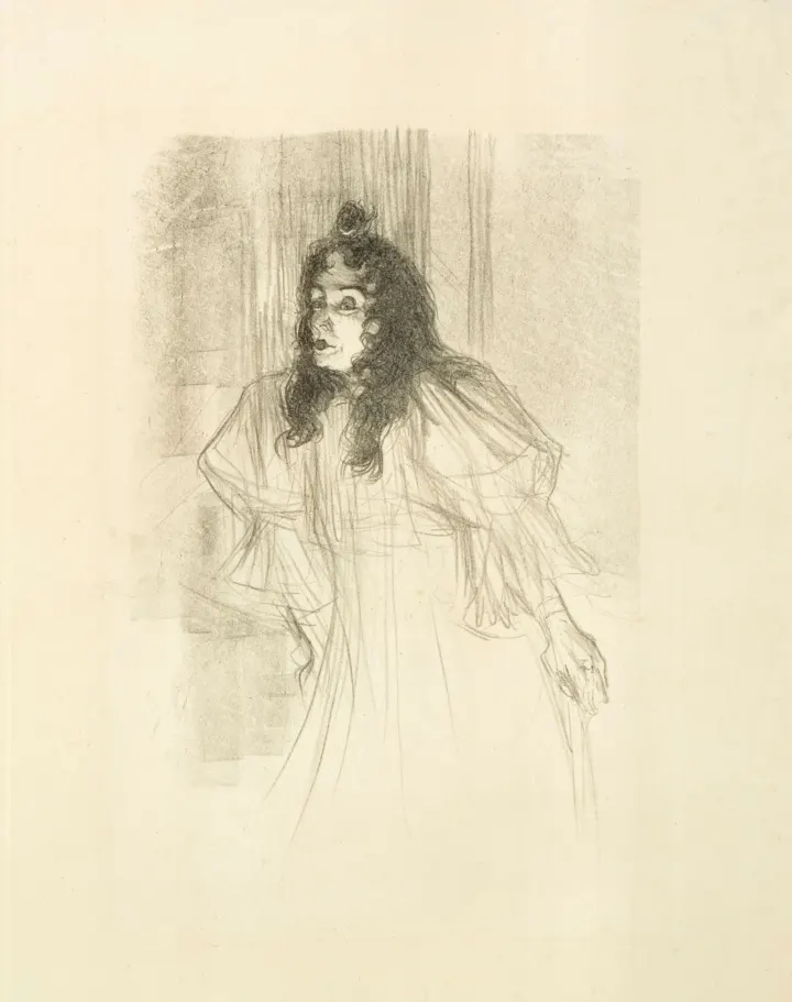 Miss May Befort with her Hair Down, by Henri de Toulouse-Lautrec