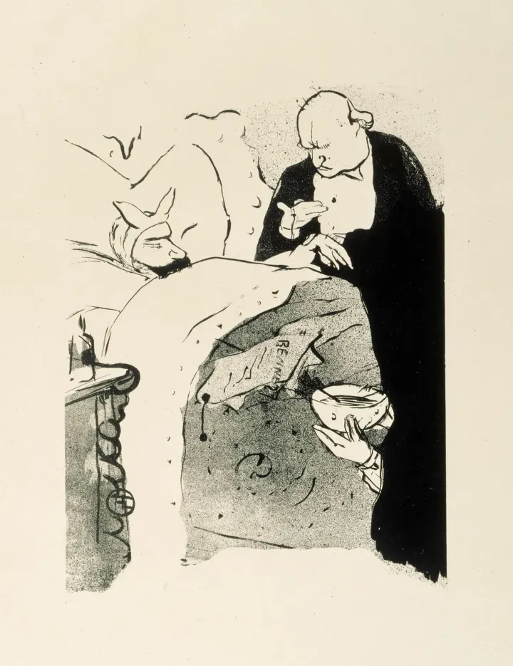 Sick Carnot, by Henri de Toulouse-Lautrec