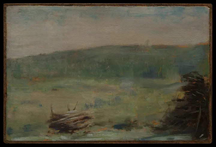Landscape at Saint-Ouen, by Georges Seurat