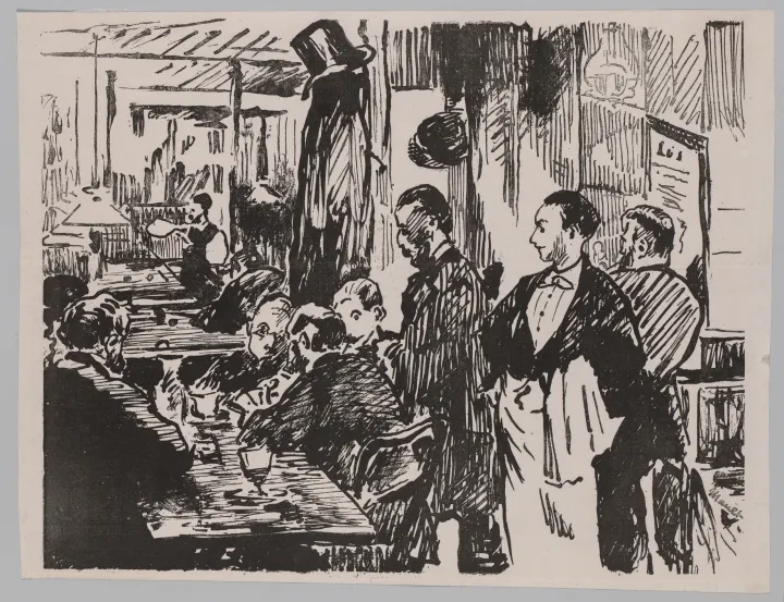 At the Café, by Édouard Manet