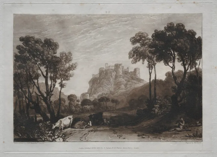 Liber Studiorum:  The Castle above the Meadows, by Joseph Mallord William Turner