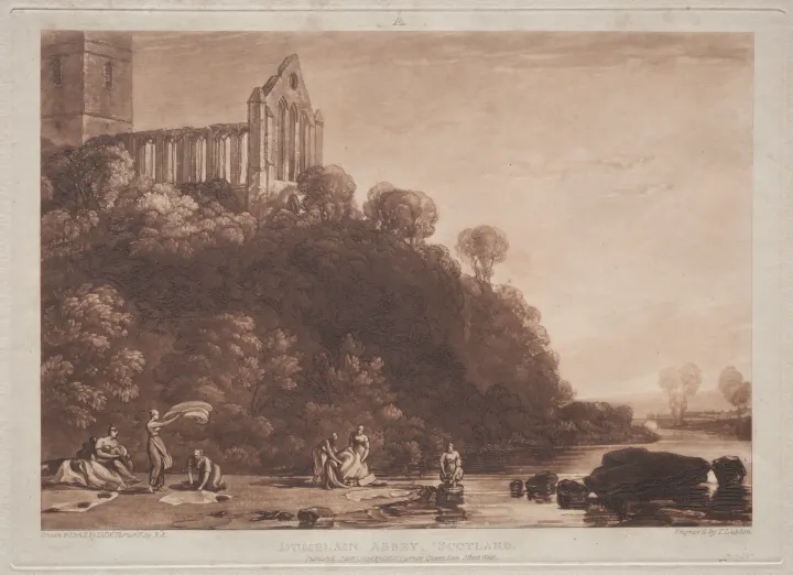 Liber Studiorum:  Dumblain Abbey, Scotland, by Joseph Mallord William Turner