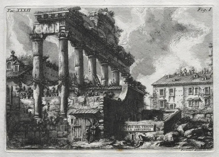 Avanco del Tempio della Concordia, by Giovanni Battista Piranesi