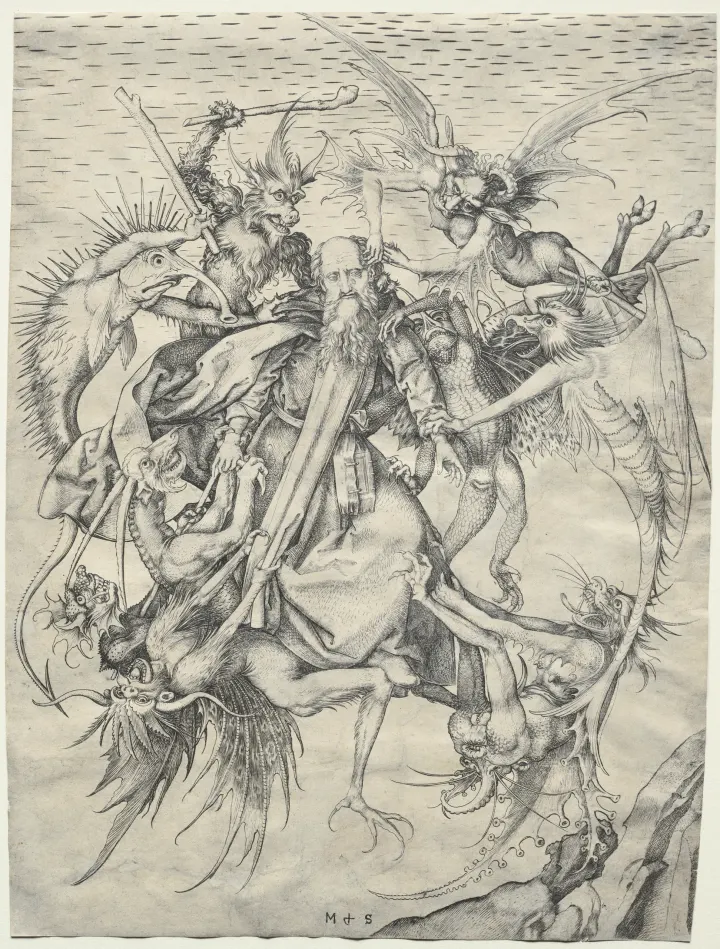 The Temptation of St. Anthony, by Martin Schongauer