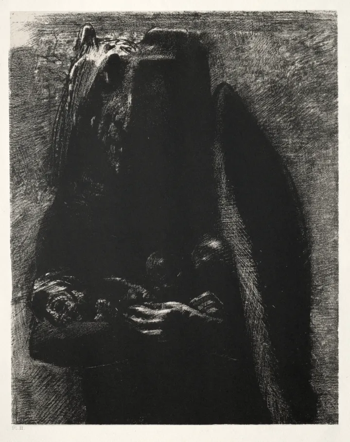 It Is the Devil, Bearing Beneath His Two Wings the Seven Deadly Sins, by Odilon Redon