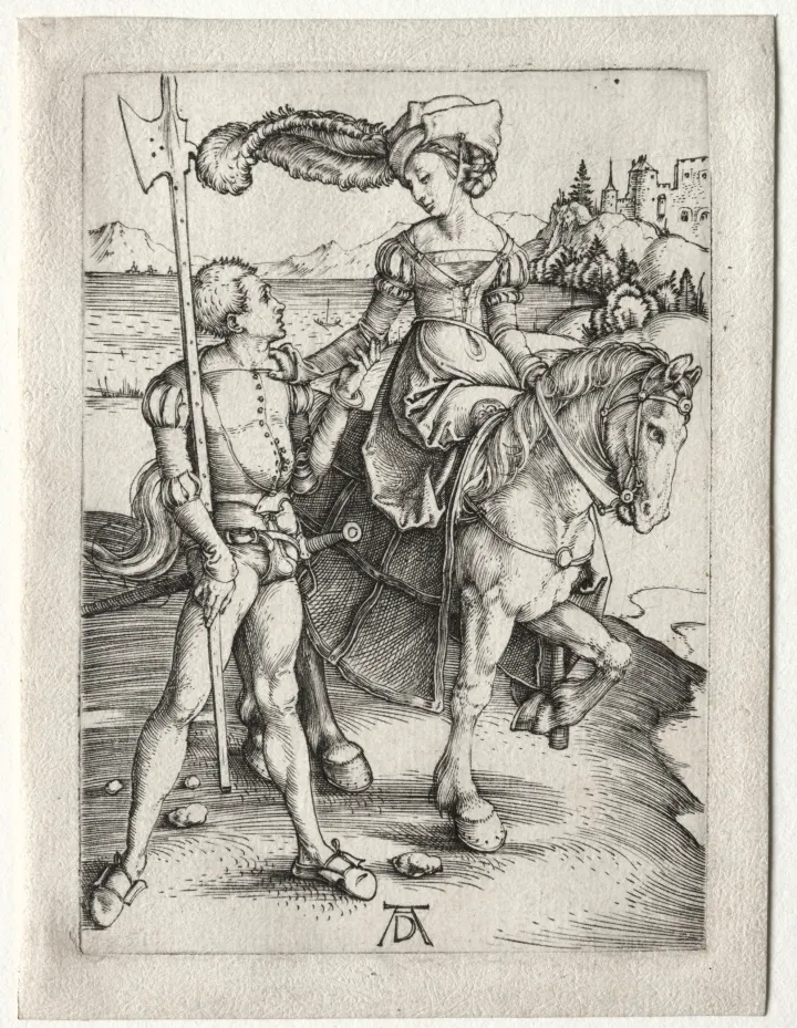 The Lady Riding and the Landsknecht, by Albrecht Dürer