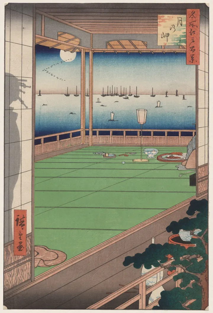 The Moon-Viewing Promontory, from One Hundred Views of Famous Places in Edo, by Utagawa Hiroshige