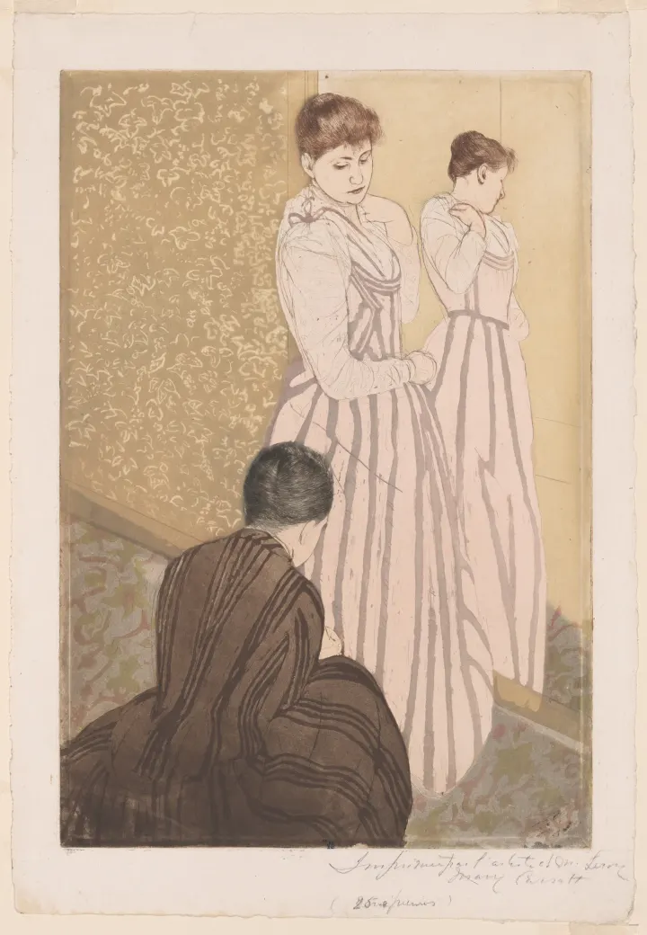 The Fitting, by Mary Cassatt