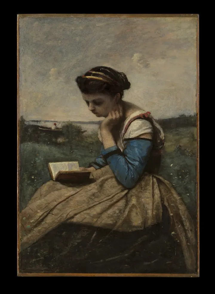 A Woman Reading, by Camille Corot