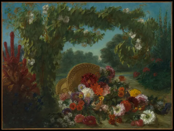 Basket of Flowers, by Eugène Delacroix