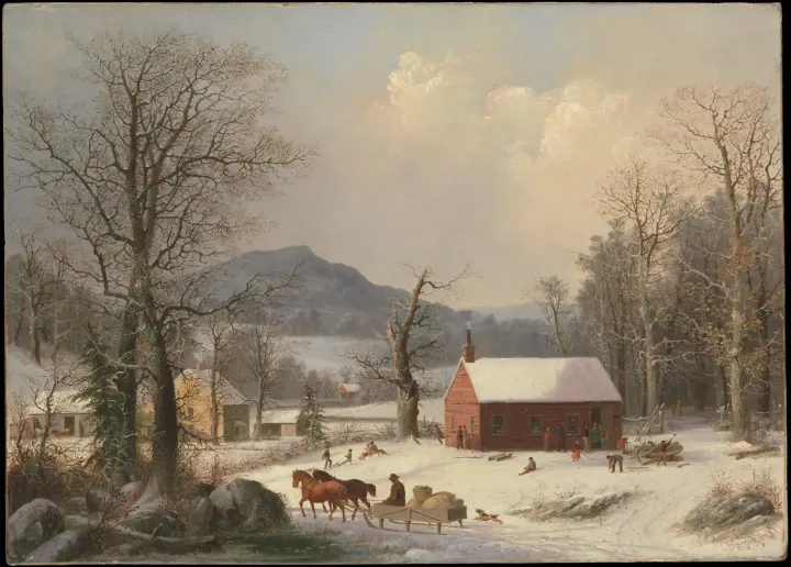 Red School House (Country Scene), by George Henry Durrie