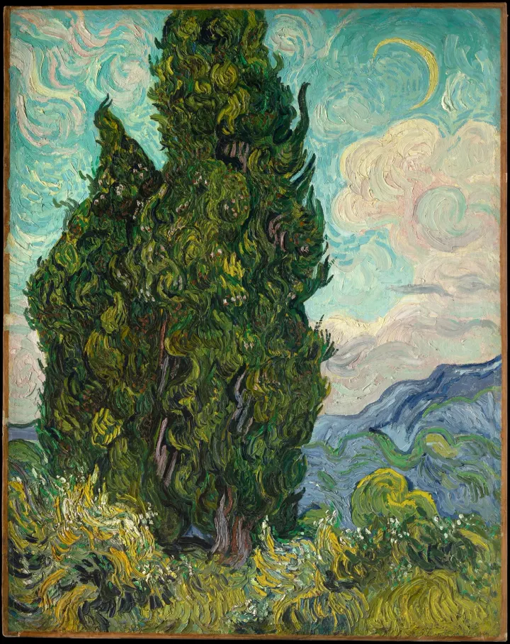 Cypresses, by Vincent van Gogh